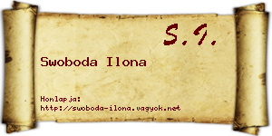 Swoboda Ilona névjegykártya